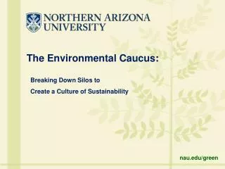 The Environmental Caucus: