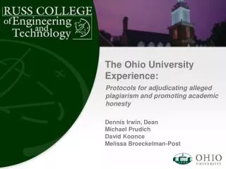 The Ohio University Experience: