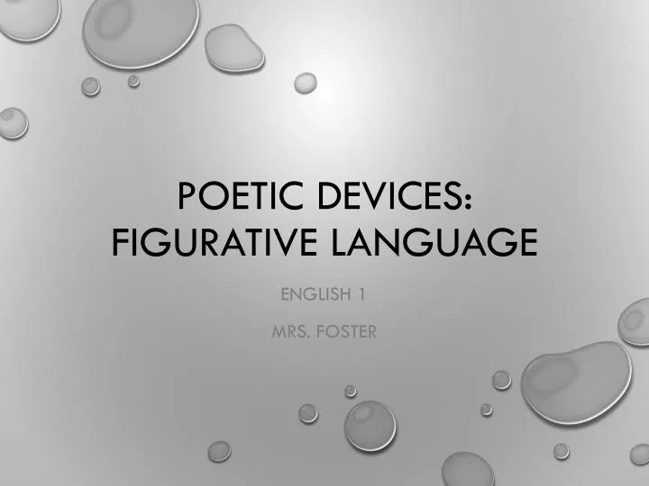 poetic devices figurative language