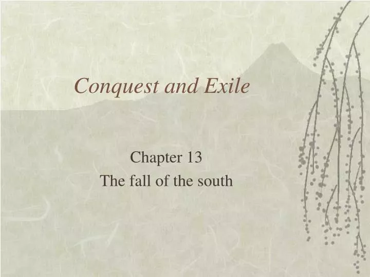 conquest and exile