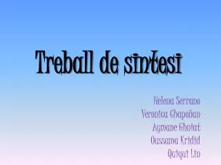 treball de sintesi