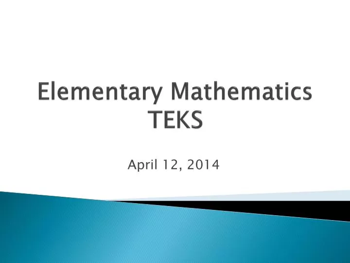 elementary mathematics teks