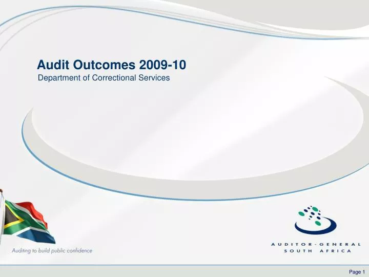 audit outcomes 2009 10