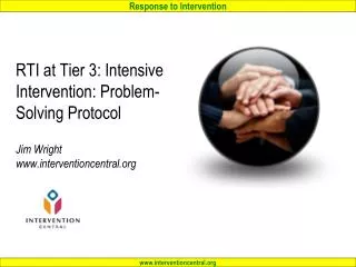 Tier 3: Intensive Intervention: Problem-Solving Protocol