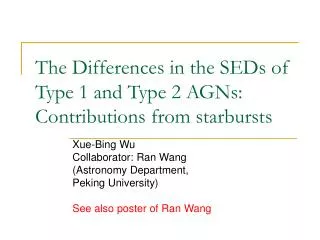 The Differences in the SEDs of Type 1 and Type 2 AGNs: Contributions from starbursts