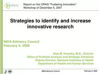Strategies to identify and increase innovative research