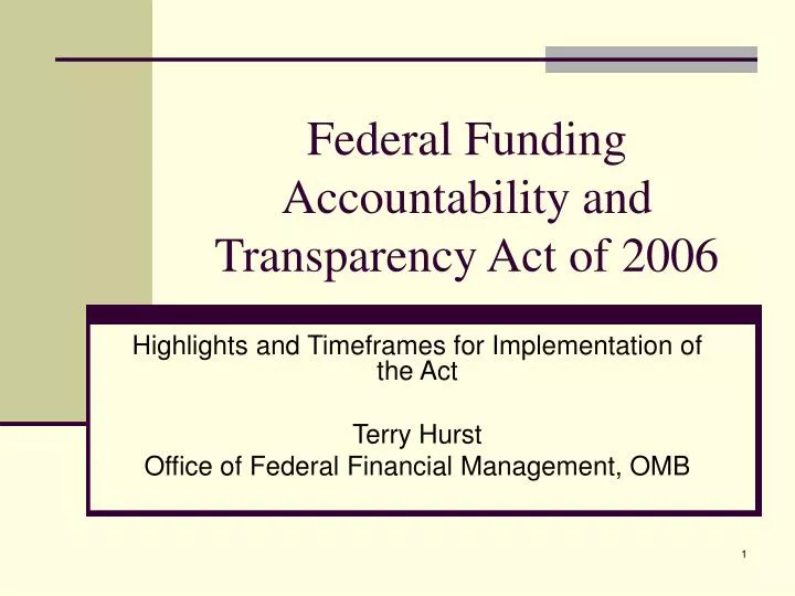 federal funding accountability and transparency act of 2006