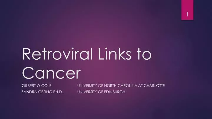 retroviral links to cancer