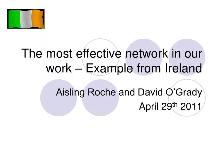 the most effective network in our work example from ireland