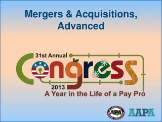 Mergers &amp; Acquisitions, Advanced