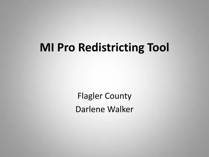 mi pro redistricting tool