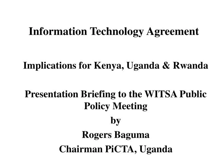 information technology agreement