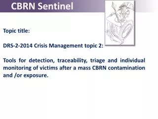 CBRN Sentinel