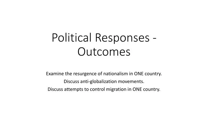 political responses outcomes