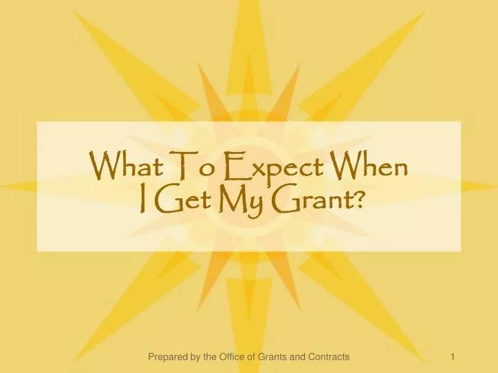 what to expect when i get my grant