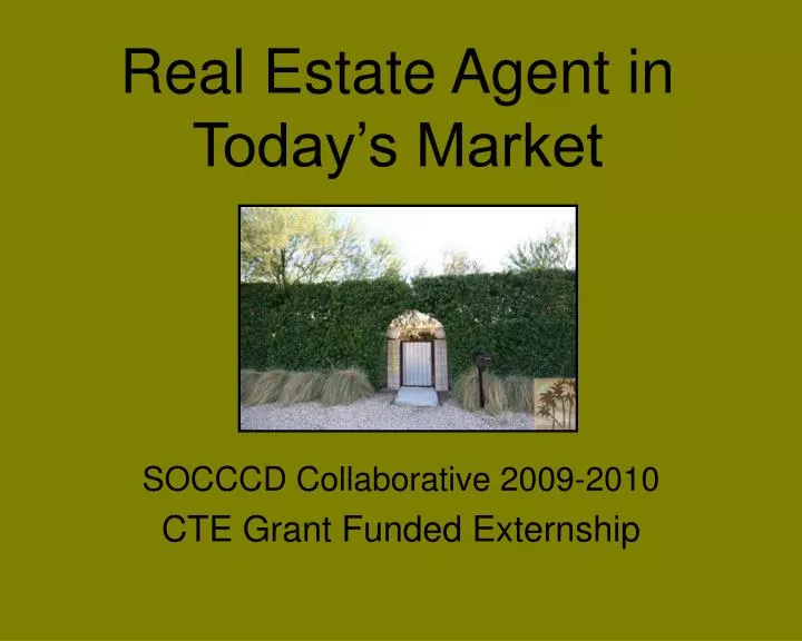 real estate agent in today s market