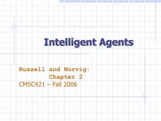 Intelligent Agents