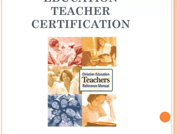christian education teacher certification