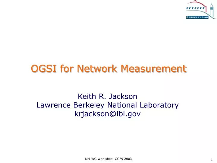 ogsi for network measurement