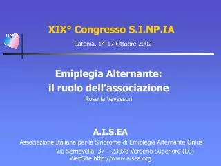xix congresso s i np ia catania 14 17 ottobre 2002
