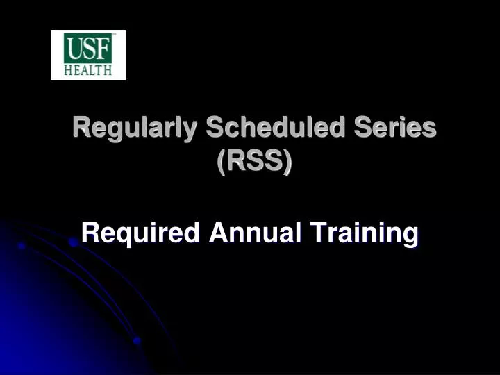 regularly scheduled series rss
