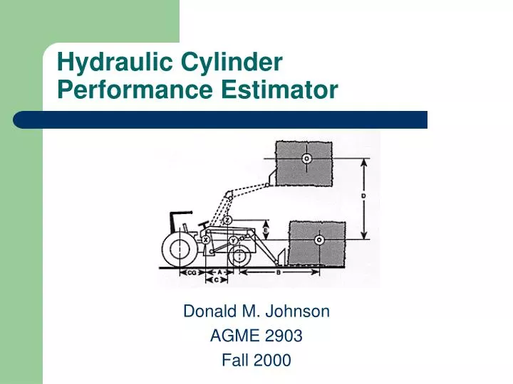 hydraulic cylinder performance estimator