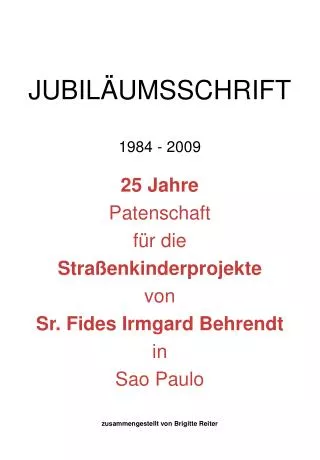 jubil umsschrift 1984 2009