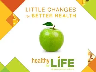 LITTLE CHANGES for BETTER HEALTH
