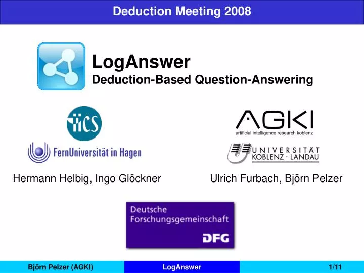 loganswer deduction based question answering