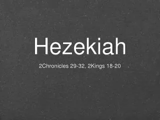 Hezekiah