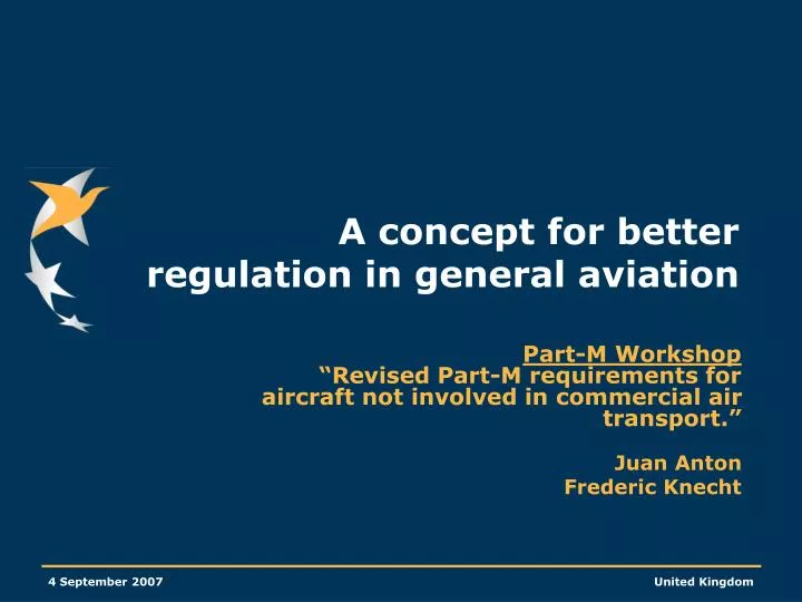 a concept for better regulation in general aviation