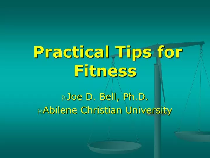 practical tips for fitness