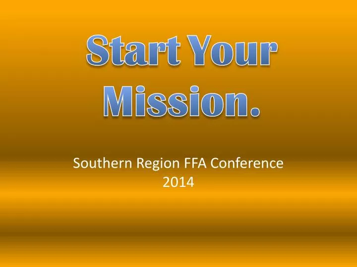 southern region ffa conference 2014