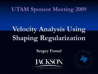 Velocity Analysis Using Shaping Regularization