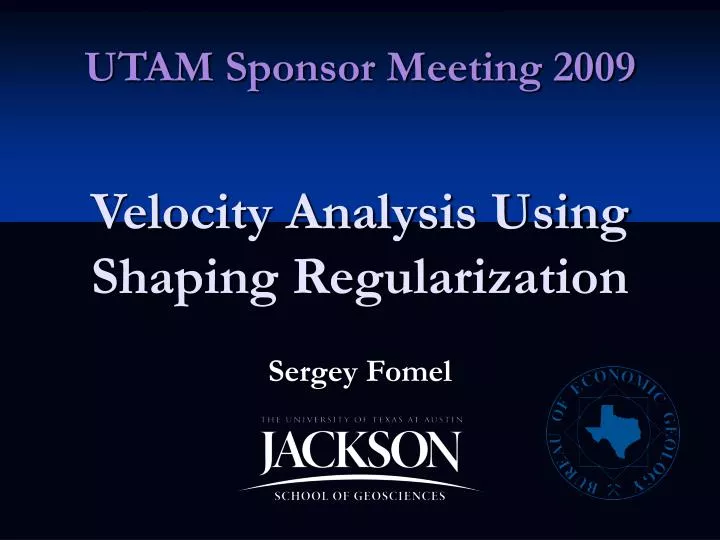 velocity analysis using shaping regularization