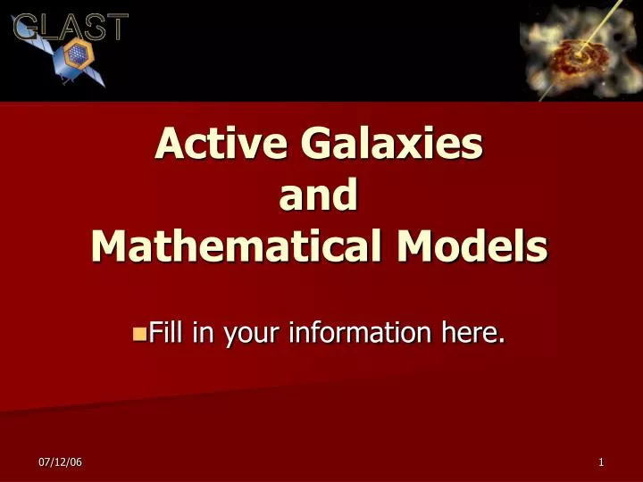 active galaxies and mathematical models