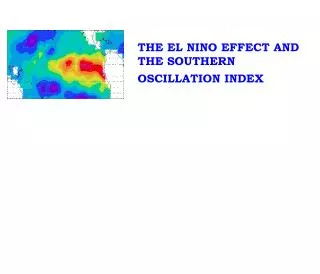 THE EL NINO EFFECT AND THE SOUTHERN OSCILLATION INDEX