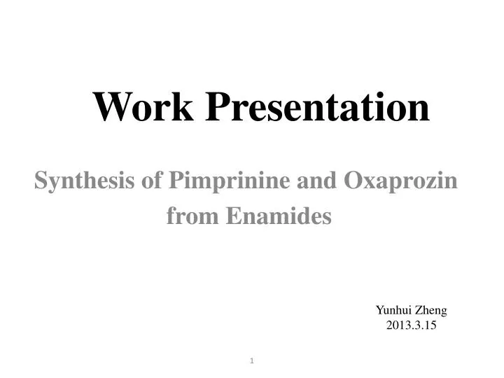 work presentation
