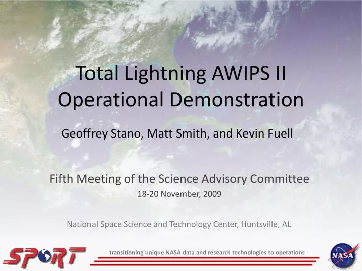 total lightning awips ii operational demonstration