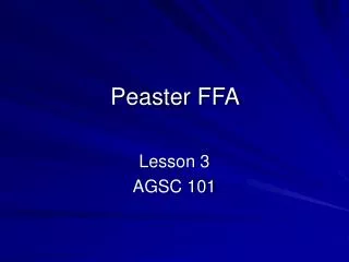 Peaster FFA