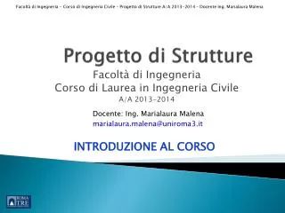 progetto di strutture