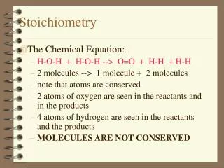 Stoichiometry