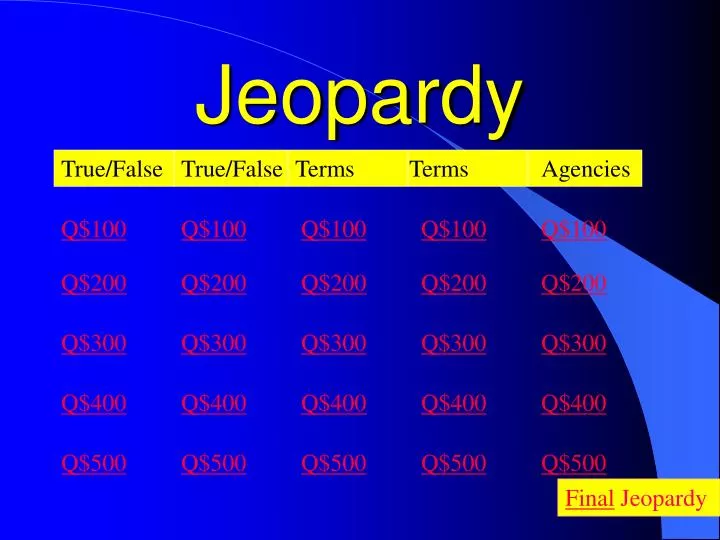 jeopardy