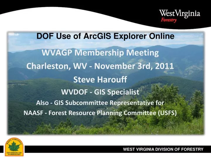 dof use of arcgis explorer online
