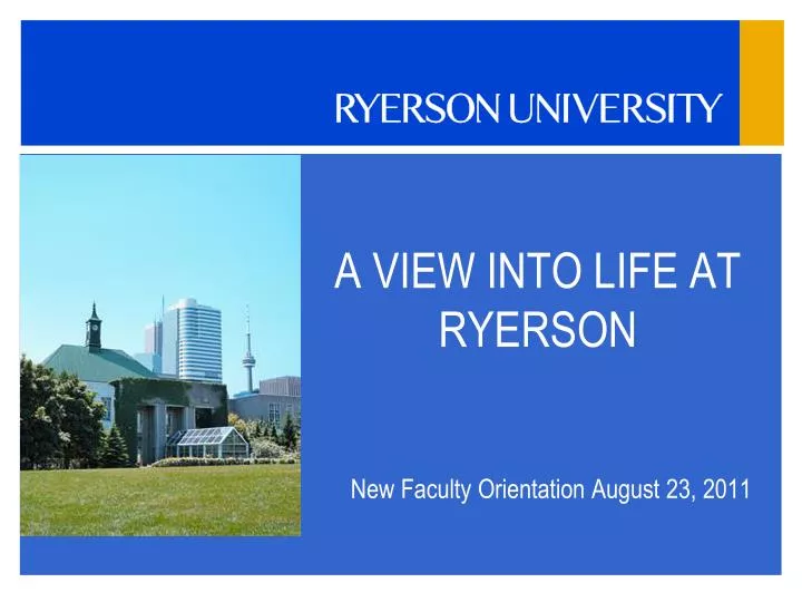 a view into life at ryerson