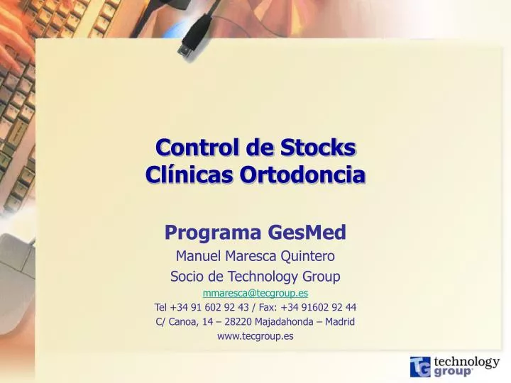 control de stocks cl nicas ortodoncia