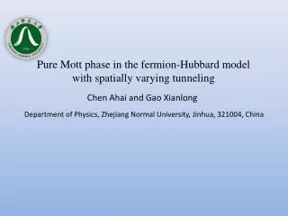 Pure Mott phase in the fermion-Hubbard model with spatially varying tunneling
