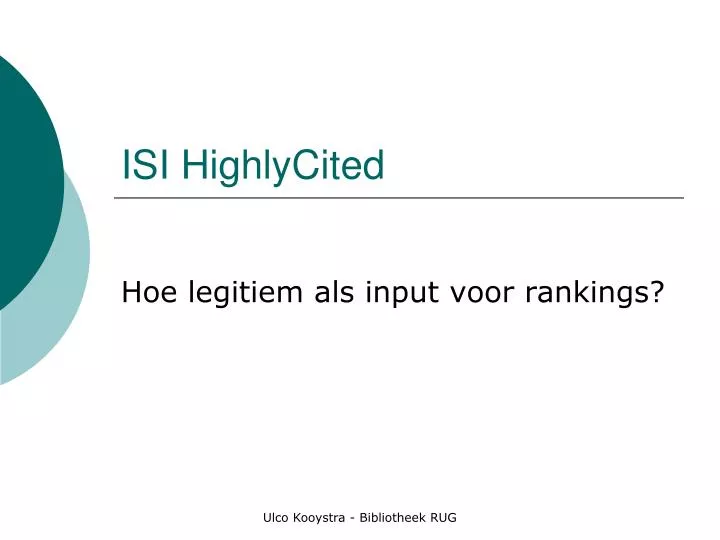 isi highlycited