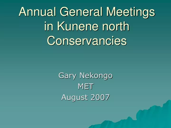 annual general meetings in kunene north conservancies