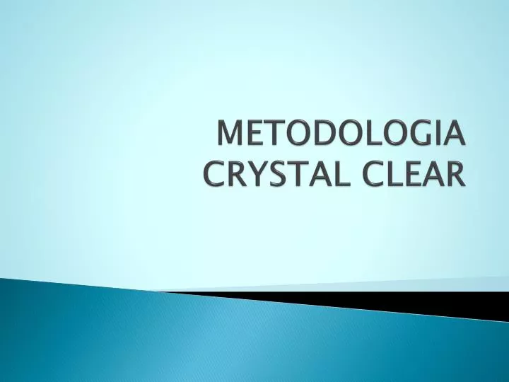 metodologia crystal clear